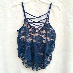 Express Lace Strappy Tank Top